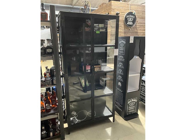 Industriële stalen vitrinekast - afbeelding 4 van  6