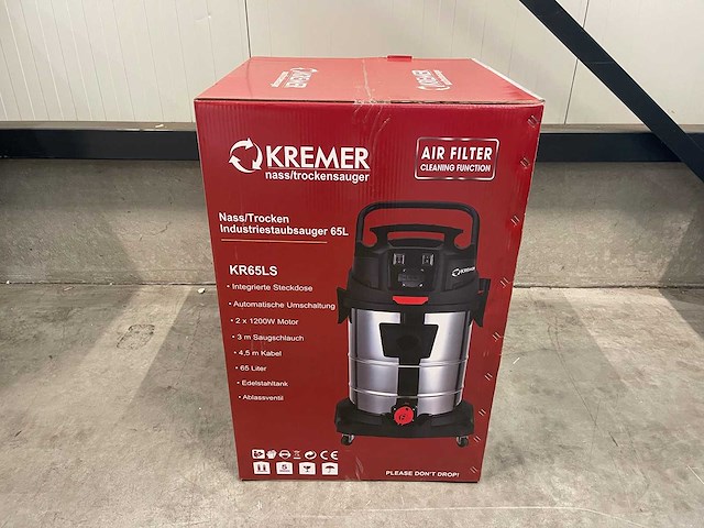 Industriële stofzuiger - kremer kr65ls - afbeelding 2 van  10