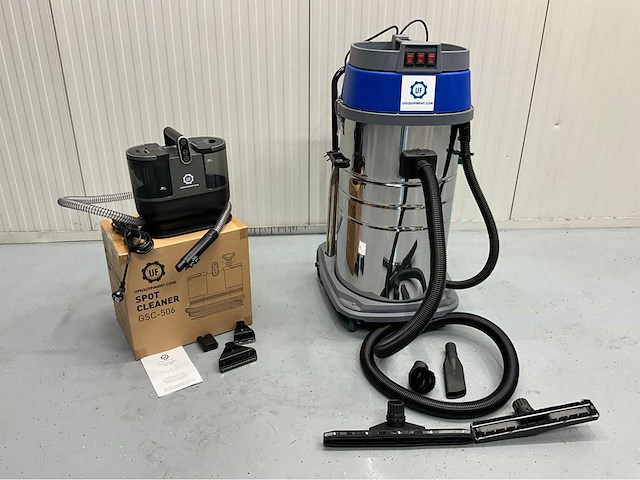 Industriële stofzuiger 80l nat/droog en spotcleaner krachtige stoomreiniging - afbeelding 1 van  20