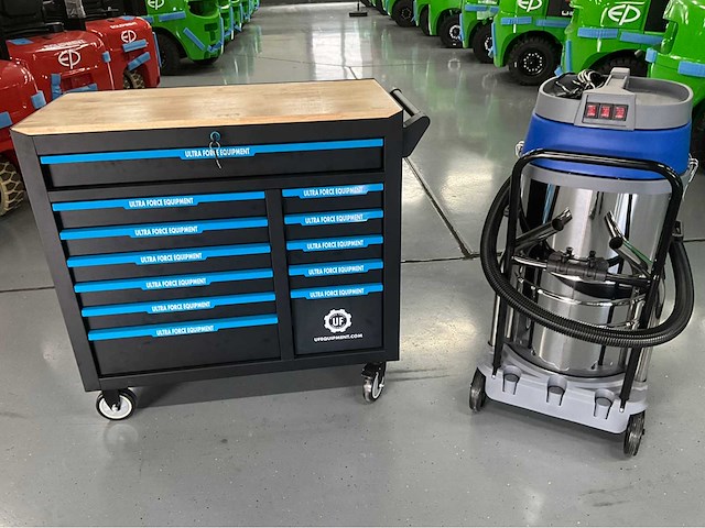 Industriële stofzuiger nat/droog en gereedschapswagen 269 pcs - ultra force equipment - afbeelding 17 van  27
