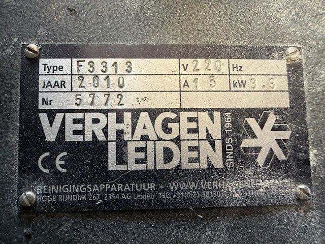 Industriële stofzuiger verhagen & leiden, f3313, bouwjaar 2010 - afbeelding 6 van  6