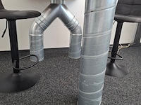Industriële tafel met 2x kruk - afbeelding 3 van  4