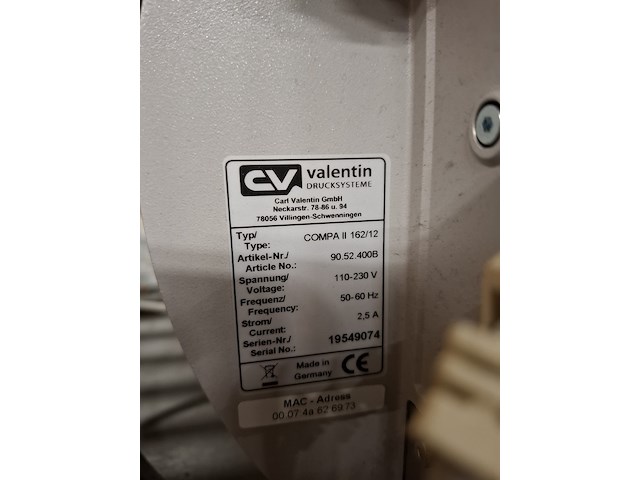 Industriële thermische labelprinter carl valentin compa ii - afbeelding 6 van  7