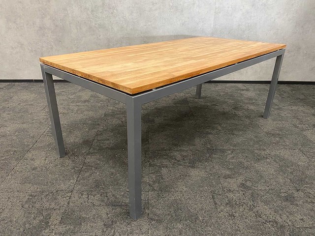 Industriële vergadertafel 200x94 massief - afbeelding 1 van  10