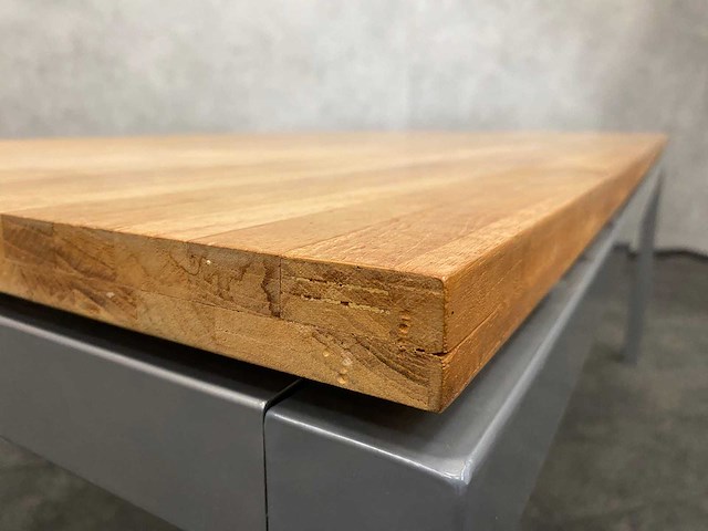 Industriële vergadertafel 200x94 massief - afbeelding 3 van  10
