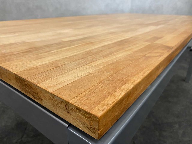 Industriële vergadertafel 200x94 massief - afbeelding 9 van  10