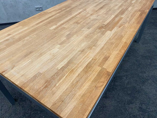 Industriële vergadertafel 200x94 massief - afbeelding 10 van  10