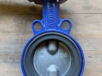 Industriële vlinderklep, amri, dn100 pn10/16, blauw/zwart/grijs, dn100 | pn10/16 | vergrendelbare hendel - afbeelding 2 van  7