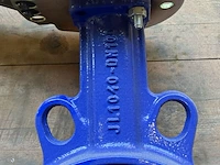 Industriële vlinderklep, amri, dn100 pn10/16, blauw/zwart/grijs, dn100 | pn10/16 | vergrendelbare hendel - afbeelding 3 van  7