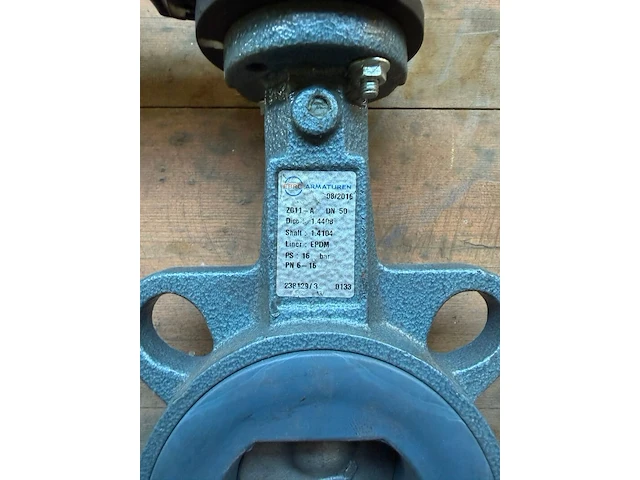 Industriële vlinderklep, faf armaturen, 2011-a dn50 pn16, blauwgrijs/zwart, 2016, epdm | 08/2016 - afbeelding 3 van  7