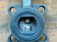 Industriële vlinderklep, faf armaturen, 2011-a dn50 pn16, blauwgrijs/zwart, epdm | handbediend - afbeelding 2 van  7
