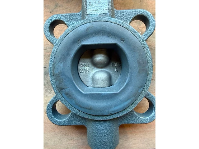 Industriële vlinderklep, faf armaturen, 2011-a dn50 pn16, blauwgrijs/zwart, epdm | handbediend - afbeelding 4 van  7