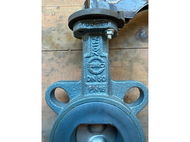 Industriële vlinderklep, faf armaturen, 2011-a dn50 pn16, blauwgrijs/zwart, epdm | handbediend - afbeelding 6 van  7