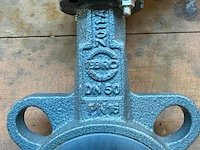 Industriële vlinderklep, faf armaturen, 2011-a dn50 pn16, blauwgrijs/zwart, epdm | handbediend - afbeelding 6 van  7
