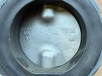 Industriële vlinderklep, faf armaturen, dn100 pn16, blauwgrijs/zwart, handbediend | vergrendelbare hendel - afbeelding 6 van  7