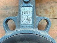Industriële vlinderklep, faf armaturen, dn100 pn16, blauwgrijs/zwart, handbediend | vergrendelbare hendel - afbeelding 7 van  7