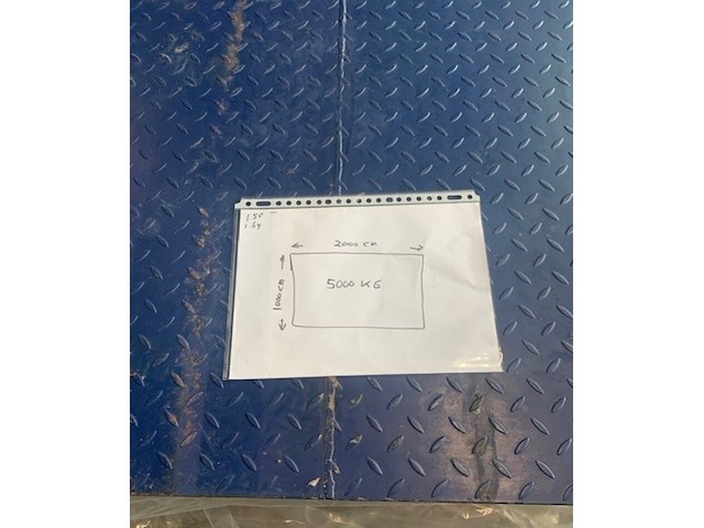 Industriële vloerweegschaal 5000 kg mv, blauw, bouwjaar 2015 - afbeelding 1 van  2