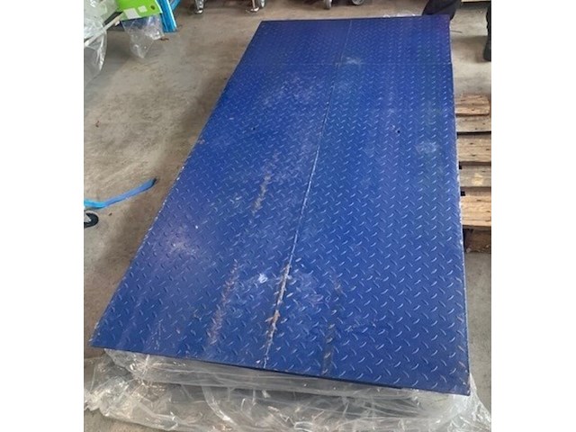 Industriële vloerweegschaal 5000 kg mv, blauw, bouwjaar 2015 - afbeelding 2 van  2