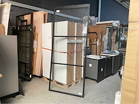 Industriële wand 110x258cm zwart gecoat - afbeelding 1 van  1