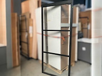 Industriële wand 93x212cm zwart gecoat - afbeelding 1 van  5