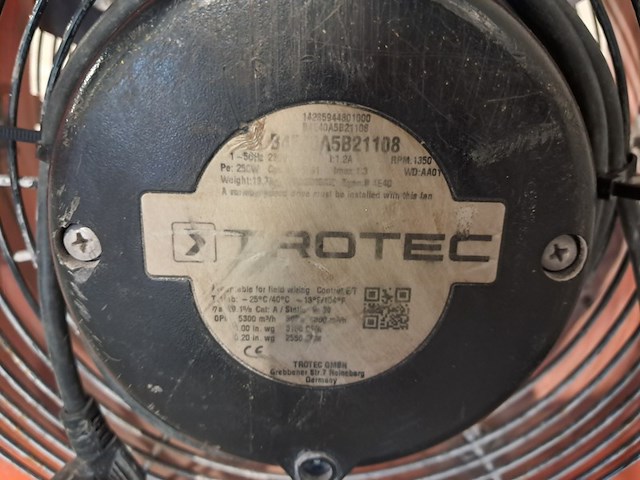 Industrieventilator 4.500m³/uur 230v, trotec, ttv 4500, 2015 - afbeelding 5 van  5
