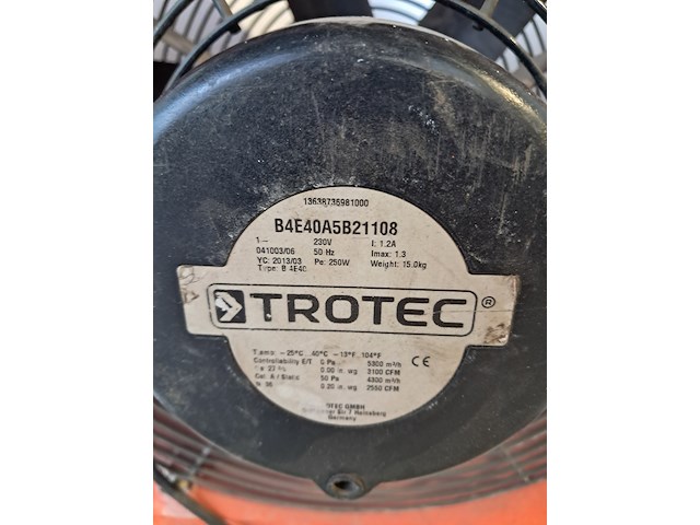 Industrieventilator 4.500m³/uur 230v trotec, ttv 4500, bouwjaar 2013 - afbeelding 5 van  6