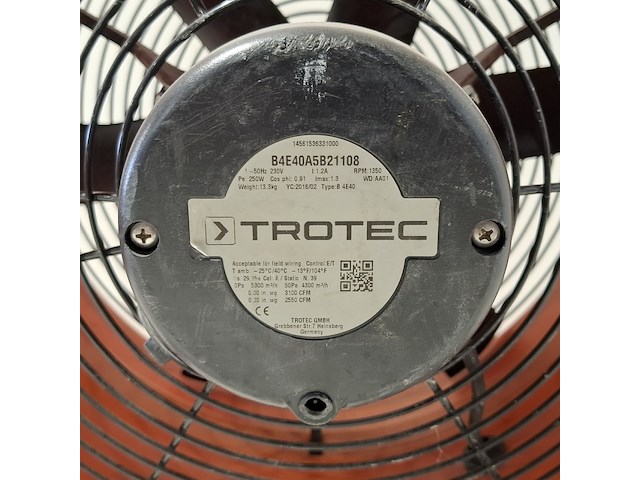 Industrieventilator 4.500m³/uur 230v trotec, ttv 4500, bouwjaar 2016 - afbeelding 5 van  6
