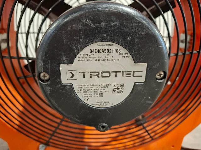 Industrieventilator 4.500m³/uur 230v trotec, ttv 4500, bouwjaar 2016 - afbeelding 4 van  4