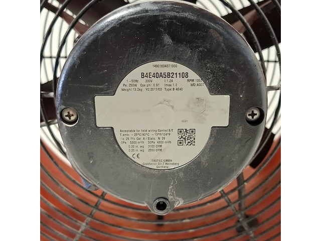 Industrieventilator 4.500m³/uur 230v trotec, ttv 4500, bouwjaar 2017 - afbeelding 5 van  6