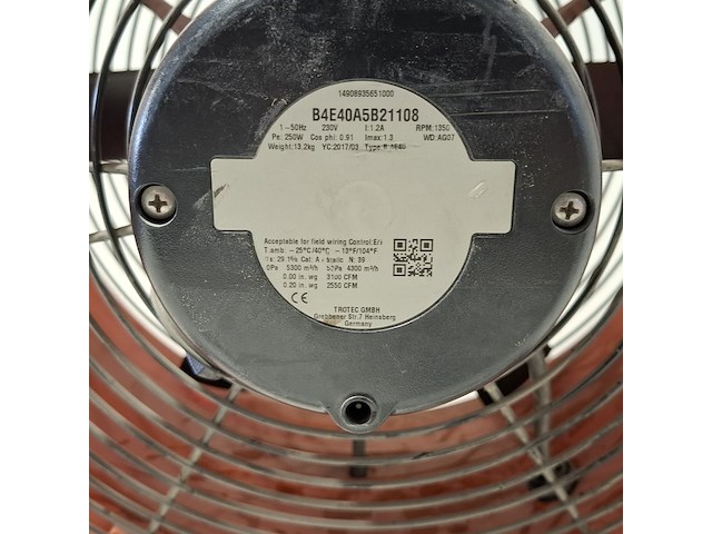 Industrieventilator 4.500m³/uur 230v trotec, ttv 4500, bouwjaar 2017 - afbeelding 4 van  5
