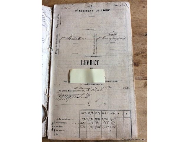 Infanterieboekje 1882. - afbeelding 2 van  4