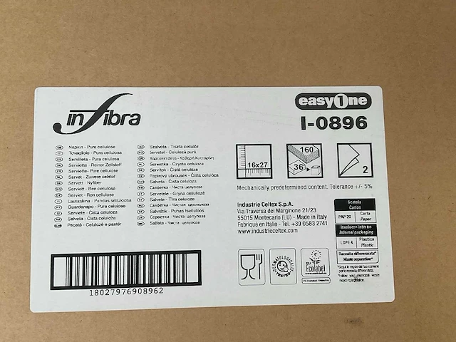 Infibra doos á 36x160 stuks servetten (2x) - afbeelding 2 van  2