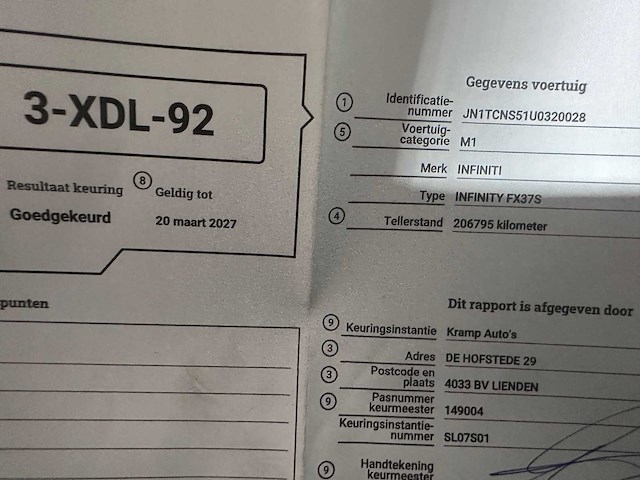 Infiniti - fx v6- 37 s automaat- 3-xdl-92- 2009 - afbeelding 13 van  21