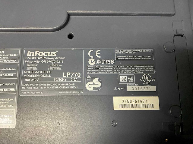 Infocus lp770 projector - afbeelding 7 van  7