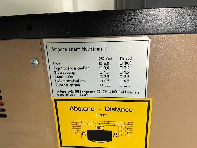 Infors ampere chart multitron ii grote capaciteit incubator shaker (2x) - afbeelding 2 van  11