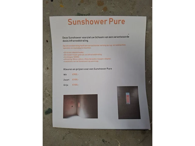 Infrarood straler, sunshower, pure - afbeelding 2 van  4