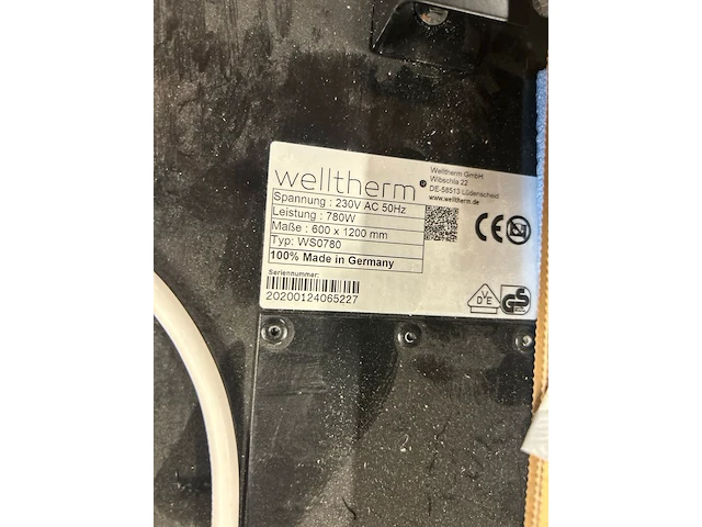Infrarood verwarmingspaneel 780w 120 x 60 cm welltherm, ws0780 - afbeelding 4 van  4