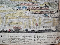Ingekleurde prent “bombardement van le havre”, 1759 - afbeelding 4 van  6