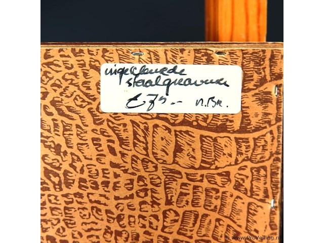 Ingekleurde staalgravure de groote markt te bergen op zoom - afbeelding 5 van  5