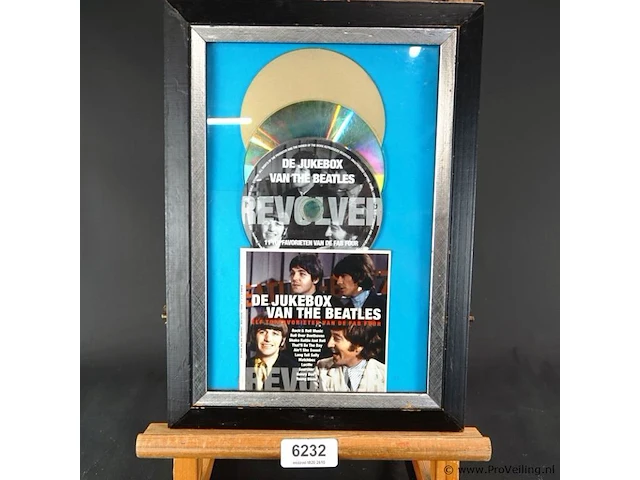 Ingelijste cd van the beatles getiteld "de jukebox van the beatles" - afbeelding 1 van  5