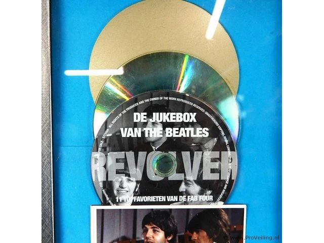 Ingelijste cd van the beatles getiteld "de jukebox van the beatles" - afbeelding 4 van  5
