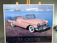 Ingelijste foto 1955 chevy bel air convertible is gefotografeerd door brad wagner.