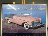 Ingelijste foto 1955 chevy bel air convertible is gefotografeerd door brad wagner. - afbeelding 2 van  5