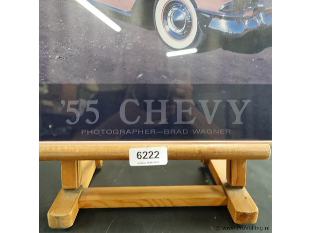 Ingelijste foto 1955 chevy bel air convertible is gefotografeerd door brad wagner. - afbeelding 4 van  5