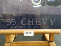 Ingelijste foto 1955 chevy bel air convertible is gefotografeerd door brad wagner. - afbeelding 4 van  5