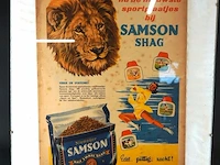 Ingelijste reclame jaren 70 voor samson shag - afbeelding 2 van  5