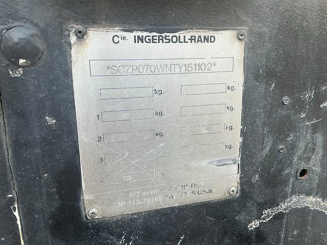 Ingersoll rand compressor aanhanger p70wn - afbeelding 14 van  22