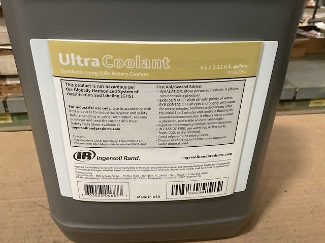 Ingersoll rand ultra coolant long life synthetic rotary coolant - afbeelding 3 van  3