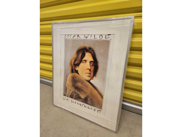 Ingeschreven lithografie, oscar wilde, peter donkersloot, 1996 - afbeelding 1 van  3