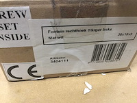 Ink - versus kraangat links - - fontein met kraangat polystone mat wit - afbeelding 3 van  3